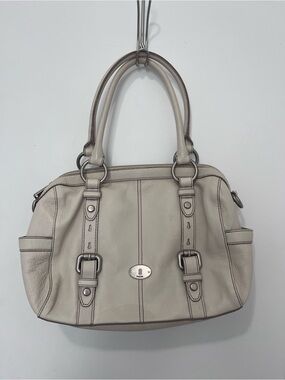 Y2K Vintage Fossil White Leather Shoulder Bag